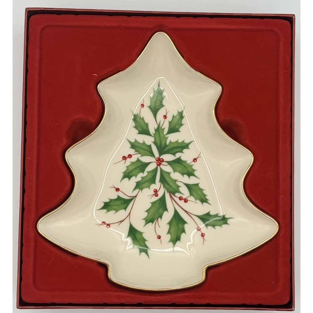 Lenox HOLIDAY CHRISTMAS TREE CANDY DISH